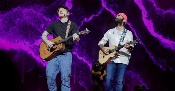 Watch: Ed Sheeran joins Arijit Singh on stage at Indian singer’s London concert, duo sings ‘Perfect’